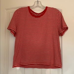 Everlane box cut red stripe t-shirt size medium